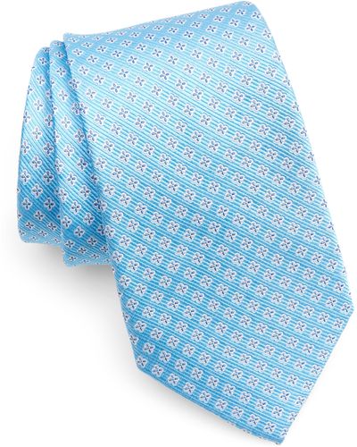 Nordstrom Pattern Silk Tie - Blue