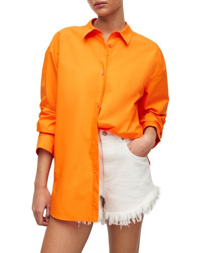 AllSaints Sasha Poplin Shirt - Orange