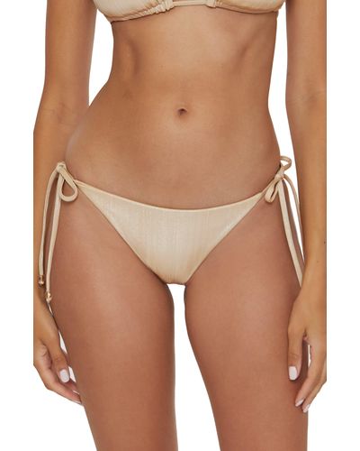 Becca Origami Side Tie Bikini Bottoms - Brown