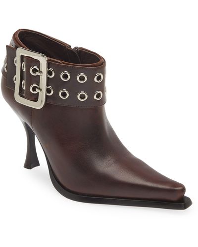 Jeffrey Campbell Elite Pointed Toe Bootie - Brown