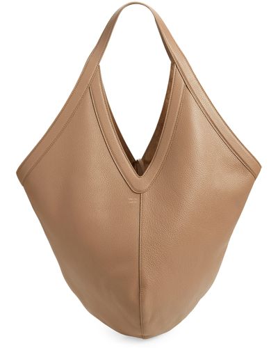Mansur Gavriel Soft M Leather Hobo Bag - Natural