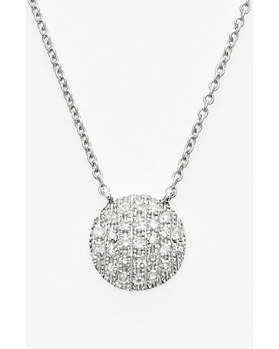 Dana Rebecca 'lauren Joy' Diamond Disc Pendant Necklace - White