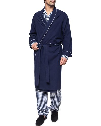 Petite Plume Flannel Robe At Nordstrom - Blue