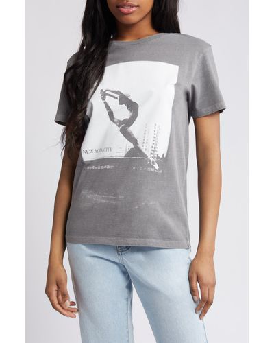 GOLDEN HOUR Ballet Cotton Graphic T-shirt - Gray