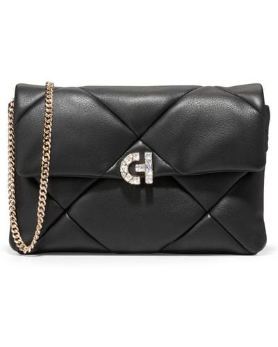 Cole Haan Crystal Quilted Leather Clutch - Black