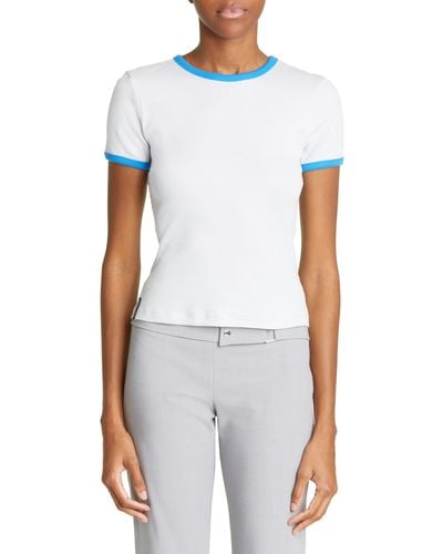 Paloma Wool Linx Contrast Organic Cotton Rib T-shirt - White