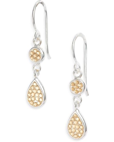 Anna Beck Double Drop Earrings - White