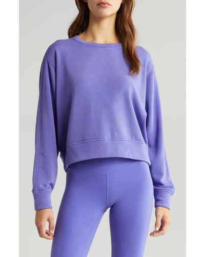 Zella Amazing Lite Cali Crewneck Sweatshirt - Purple