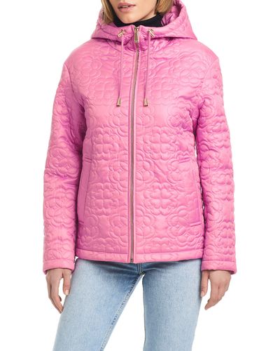 Kate Spade Quilts Hooded Jacket - Pink