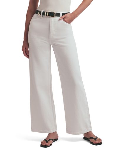 FAVORITE DAUGHTER The Mischa Wide Leg Jeans - White