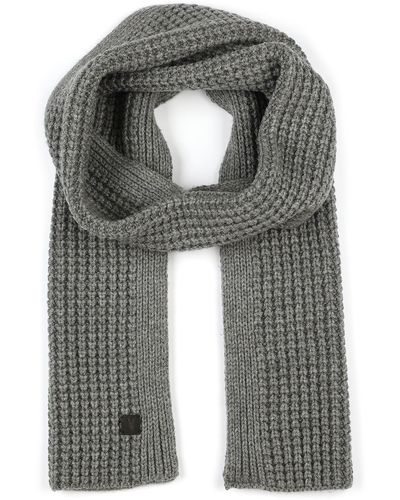 AllSaints Thermal Knit Scarf - Gray
