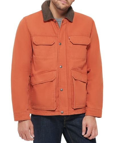Levi's Cotton Canvas Field Jacket - Orange
