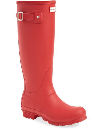 HUNTER Original Tall'rain Boot - Red