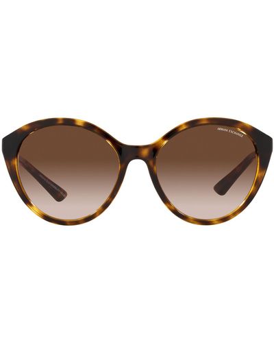 Armani Exchange 55mm Gradient Cat Eye Sunglasses - Brown