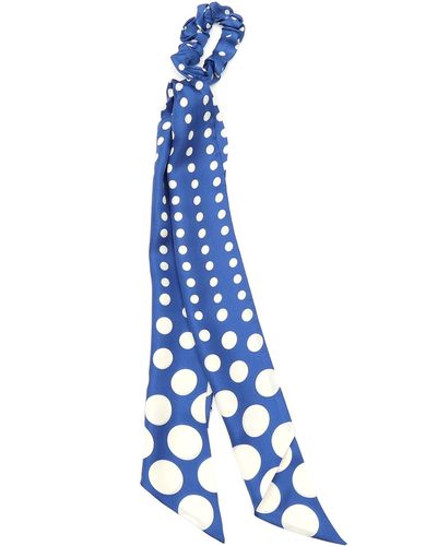 Kate Spade Dots & Bubbles Silk Convertible Hair Tie - Blue
