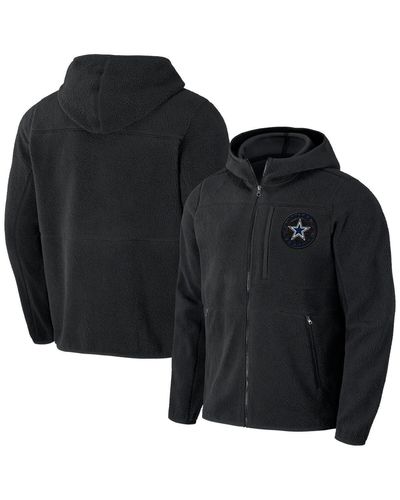 NFL X DARIUS RUCKER Collection By Fanatics Dallas Cowboys Sherpa Full-zip Hoodie At Nordstrom - Black