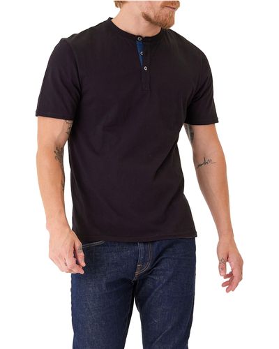 Threads For Thought Chester Classic Short Sleeve Henley - Black