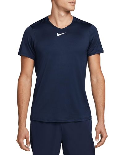 Nike Court Dri-fit Advantage Tennis Shirt - Blue