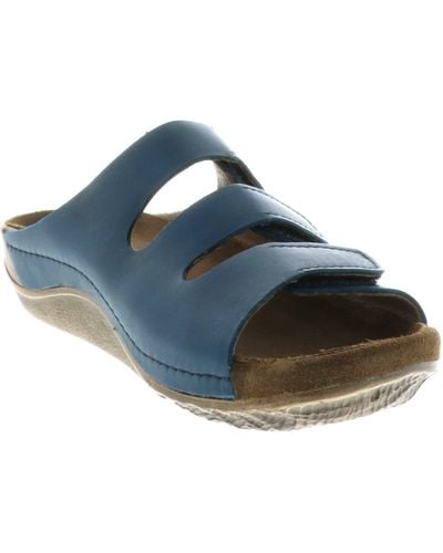Wolky Nomad Slide Sandal - Blue