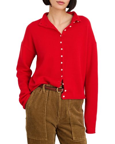 Alex Mill Taylor Cotton & Cashmere Cardigan - Red