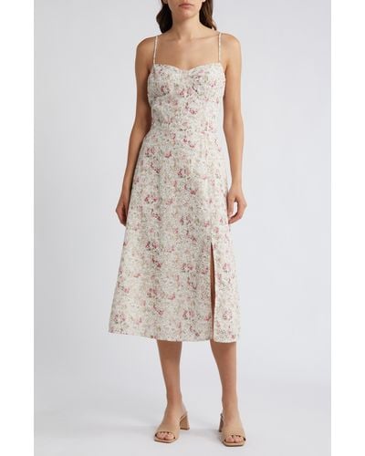 Chelsea28 Eyelet Embroidered Midi Dress - Natural