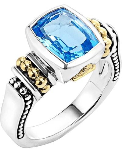 Lagos 'caviar Color' Small Semiprecious Stone Ring - Blue