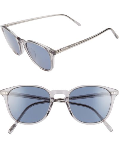 Oliver Peoples Forman L.a. 51mm Polarized Round Sunglasses - White