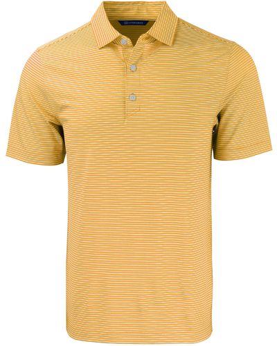 Cutter & Buck Double Stripe Performance Recycled Polyester Polo - Yellow