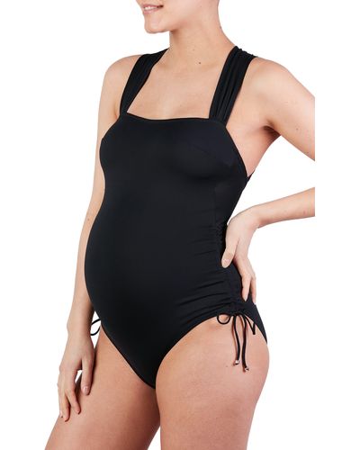 Cache Coeur Toscane One-piece Maternity Swimsuit - Black
