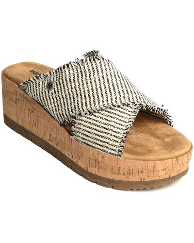 Minnetonka Posey Platform Wedge Slide Sandal - Multicolor