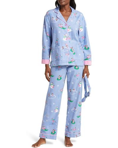 PJ Salvage Playful Prints Life is Sweet Cotton Jersey Classic Pajama Set in  Mint