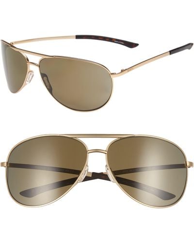 Smith Serpico Slim 2.0 65mm Chromapoptm Polarized Aviator Sunglasses - Natural