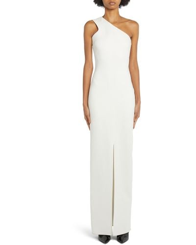 Tom Ford One Shoulder Stretch Crepe Column Gown - White