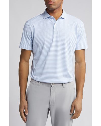 Peter Millar Crown Crafted Ambrose Performance Jersey Polo - Blue