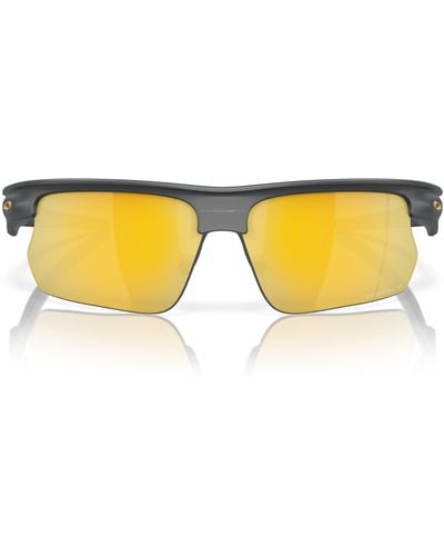 Oakley Bisphaera 68mm Prizm Gradient Oversize Polarized Rectangular Sunglasses - Yellow