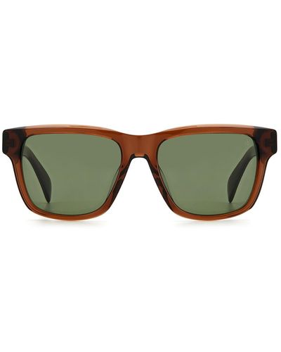 Rag & Bone 54mm Rectangular Sunglasses - Green