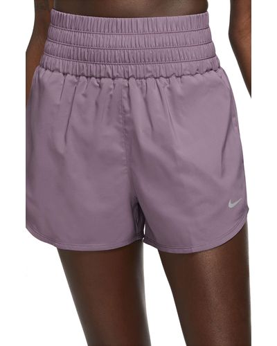 Nike Dri-fit Ultrahigh Waist 3-inch Brief Lined Shorts - Purple