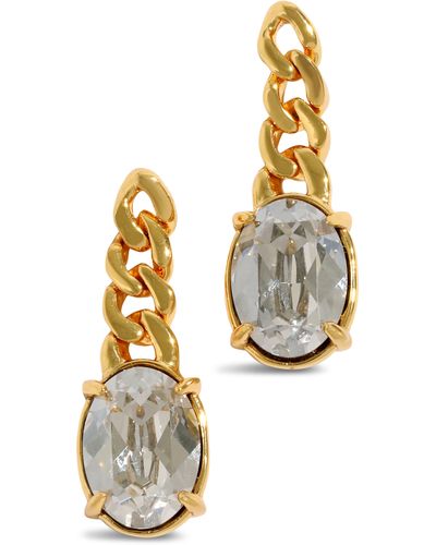 Alexis Bonbon Crystal Drop Earrings - Metallic