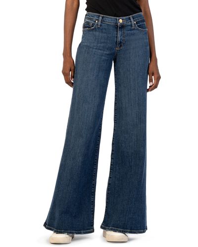 Kut From The Kloth Margo Mid Rise Wide Leg Jeans - Blue