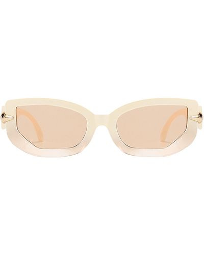 Fifth & Ninth Elle 58mm Polarized Geometric Sunglasses - Natural