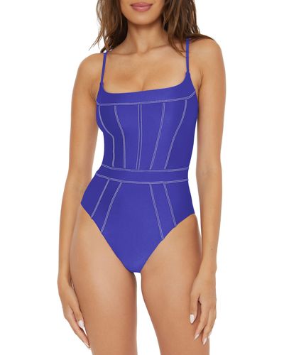 Becca Color Sheen One-piece Swimsuit - Blue