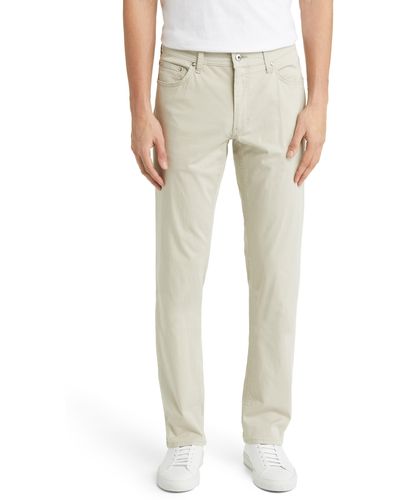 Brax Cooper Fancy Stretch Cotton Twill Pants - Natural
