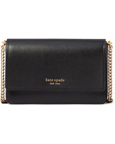 Kate Spade Morgan Leather Wallet On A Chain - Black