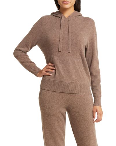 Nordstrom Cashmere Hoodie - Brown