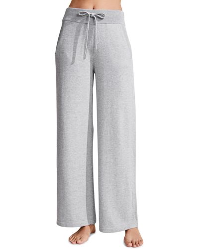Eberjey Wide Leg Lounge Sweater Pants - Gray