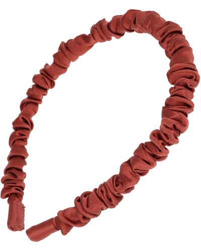 L. Erickson Mini Medici Silk Charmeuse Headband - Red