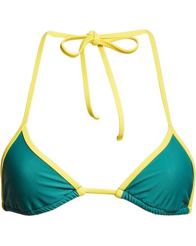 Miaou Jo String Triangle Bikini Top - Green
