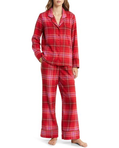 Nordstrom Cozy Chic Print Flannel Pajamas - Red