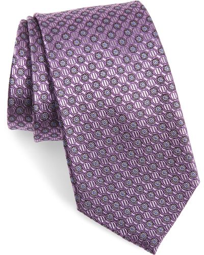 Nordstrom Neat Silk Tie - Purple