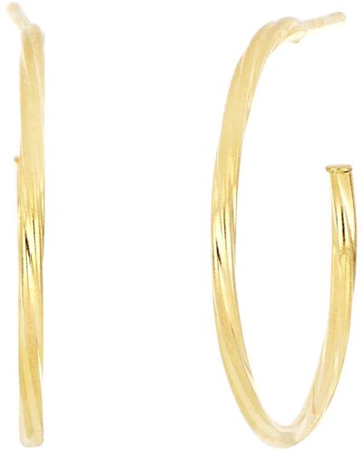 Bony Levy 14k Gold Medium Twisted Hoop Earrings - Metallic